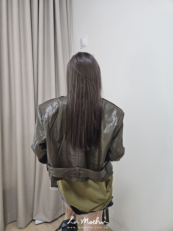 深色皮革騎士外套